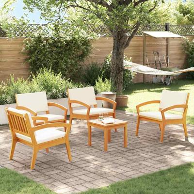 Bistroset 5 pcs Bruin 59,5 x 70,5 x 72,5 cm Polyester
