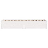 Bedframe zonder matras massief grenenhout wit 90x200 cm - thumbnail