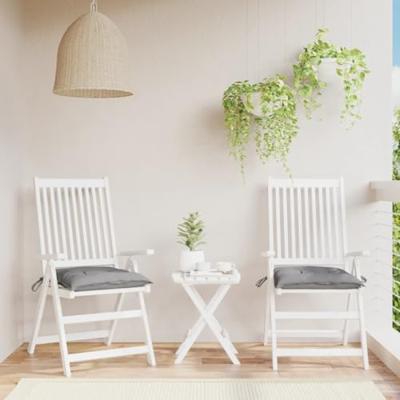 VidaXL Stoelkussens 2 st 40x40x7 cm oxford stof grijs VidaXL Stoelkussens 2 st 40x40x7 cm oxford stof grijs