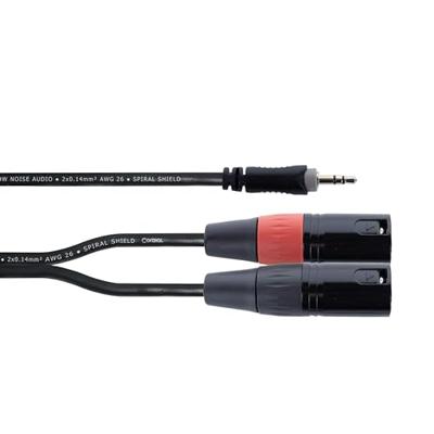 Cordial EY 3 WMM XLR Y-adapter [1x Jackplug male 3,5 mm - 2x XLR-stekker 3-polig]