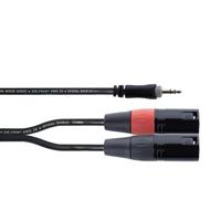 Cordial EY 3 WMM XLR Y-adapter [1x Jackplug male 3,5 mm - 2x XLR-stekker 3-polig] - thumbnail