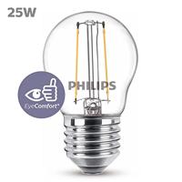 Philips LED 76329900 LED-lamp Energielabel F (A - G) E27 Kogel 2 W = 25 W Warmwit (Ø x h) 4.5 cm x 7.8 cm Filament / Retro-LED 1 stuk(s) - thumbnail