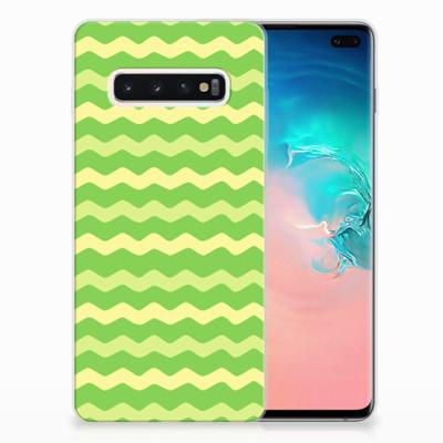 Samsung Galaxy S10 Plus | TPU bumper | Waves Green Samsung Galaxy S10 Plus | TPU bumper | Waves Green