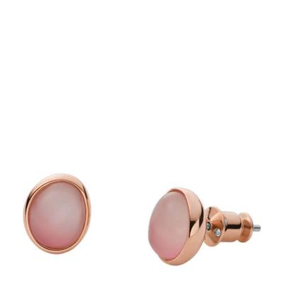 Skagen SKJ1468791 Oorknoppen Agnethe staal-glas-parelmoer rosekleurig-roze