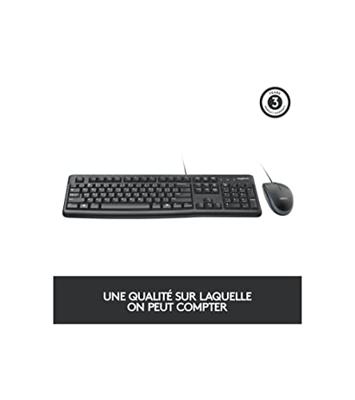 Toetsenbord Logitech Desktop MK120 Zwart Frans AZERTY AZERTY