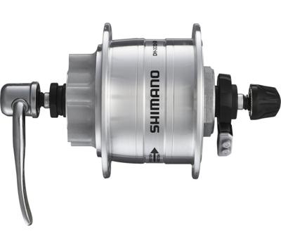 Shimano dynamonaaf 36 gaats hd-3d32 3 watt voor 6 bouts remschijf snelspanner zilver Shimano dynamonaaf 36 gaats hd-3d32 3 watt voor 6 bouts remschijf snelspanner zilver