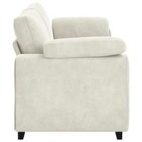 3-zitsbank crème 178 cm fluweel - thumbnail