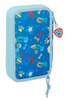 Dubbele etui The Paw Patrol Pups rule Blauw 12.5 x 19.5 x 4 cm 28 Onderdelen - thumbnail