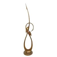 abstract bronzen beeld van twee kraanvogels - thumbnail