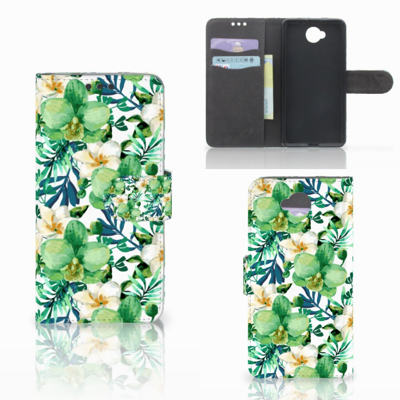 Microsoft Lumia 650 Hoesje Orchidee Groen Microsoft Lumia 650 Hoesje Orchidee Groen