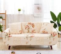 Sofa covers all-inclusive slip-resistente sectionele elastische volledige Bank cover sofa cover en kussensloop specificatie: vier zits + 2 pc's kuss - thumbnail