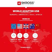 Skross 1302470 Reisstekker Pro Light USB (2xA) -World - thumbnail