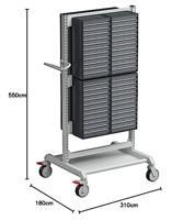 Treston 550C Werkplaatsmagazijn ESD (b x h x d) 310 x 550 x 180 mm Antraciet-grijs, Transparant 1 stuk(s) - thumbnail