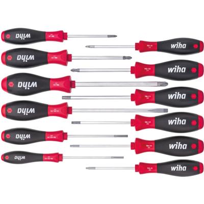 Wiha Schroevendraaierset 302HK12 | 12-delig sleuf / PH / PZD / TX | meercomponentengrepen | ronde kling | 1 stuk - 41002