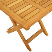 Ligbedden 2 st met tafel massief acaciahout - thumbnail