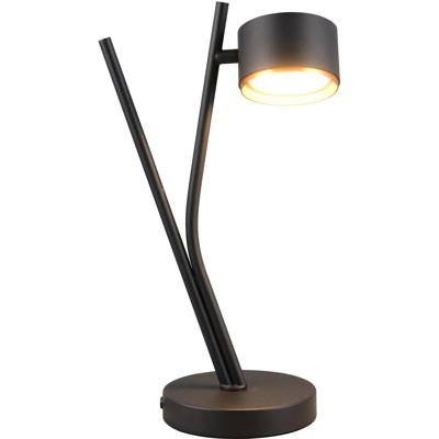 LED Tafellamp - Trio Select Coda - 1 Lichtpunt - GX53-fitting - Draaibaar - IP20 - Snoerschakelaar - Zwart/Goud - Metaal