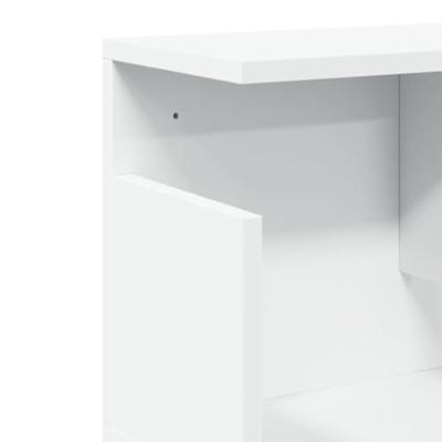 Wandkast 80x20x30 cm bewerkt hout wit