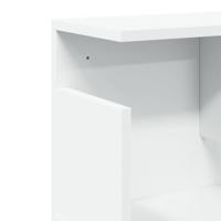 Wandkast 80x20x30 cm bewerkt hout wit - thumbnail
