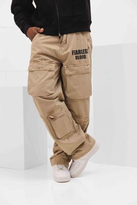 Fearless Blood Vintage Cargo Broek Heren Sand - Maat 29 - Kleur: Sand | Soccerfanshop Fearless Blood Vintage Cargo Broek Heren Sand - Maat 29 - Kleur: Sand | Soccerfanshop