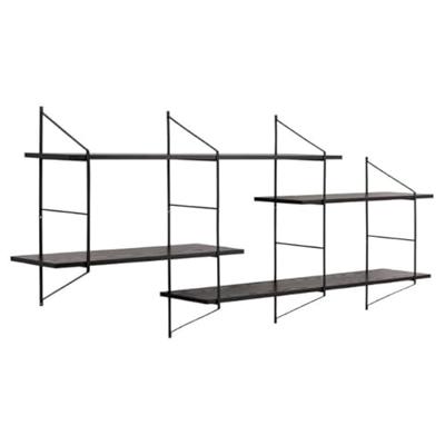 Bendt Wandrek 'Mie' metaal / hout 191 x 79cm, kleur zwart Bendt Wandrek 'Mie' metaal / hout 191 x 79cm, kleur zwart