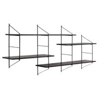 Bendt Wandrek 'Mie' metaal / hout 191 x 79cm, kleur zwart - thumbnail