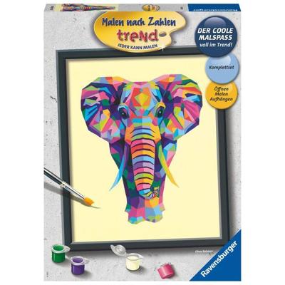 Schilderen op nummer ravensburger bonte olifant