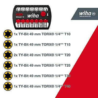 Wiha 42115 | Bitset BitBuddy | TY-bit | 49 mm | Torx| 1/4" | 8-delig - 42115