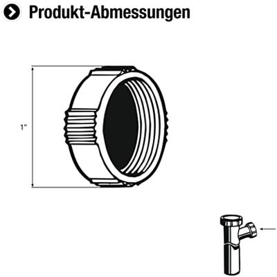 Cornat Afsluitkap Spoelbak 1&apos;&apos; - TEC356402R