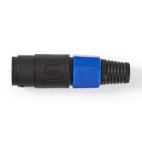 Luidsprekerconnector | Luidspreker 4-pins male | Zwart - thumbnail