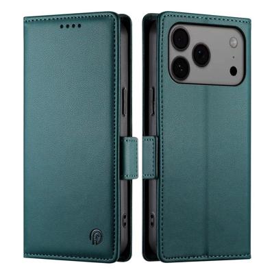 Lunso iPhone 17 Pro Max hoesje - PU leren Bookcase met ruimte voor pasjes - Groen Lunso iPhone 17 Pro Max hoesje - PU leren Bookcase met ruimte voor pasjes - Groen