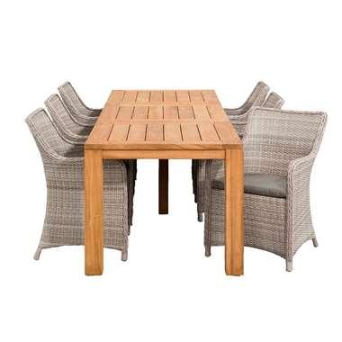 Le Sud tuinset Campania Antibes - lichtgrijs - 7-delig