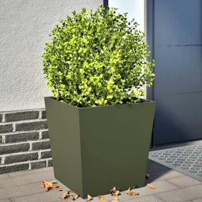 VidaXL Plantenbakken 2 st 50x50x50 cm staal olijfgroen VidaXL Plantenbakken 2 st 50x50x50 cm staal olijfgroen