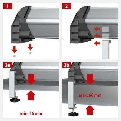 Brennenstuhl Tafelklemmen met vergrendelingsschroeven voor Alu-Office-Line stekkerdozen - 1990500010 - thumbnail