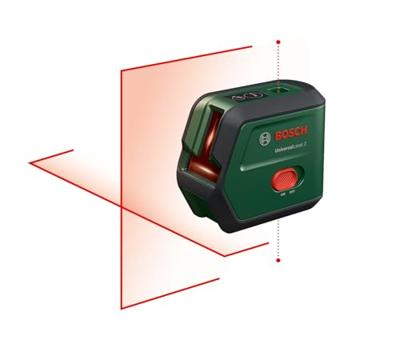 Bosch Groen UniversalLevel 2 Set Kruislijnlaser | 2x Alkaline LR06/AA + Statief 1,2 m + Opbergetui - 0603663FZ1