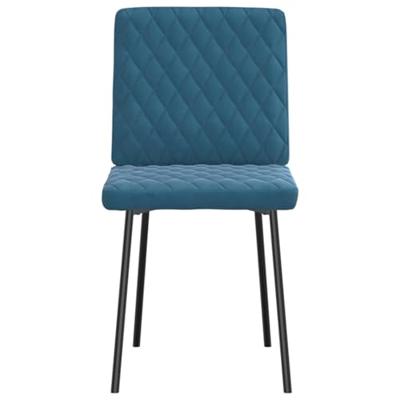 Eetkamerstoelen 2 st fluweel blauw