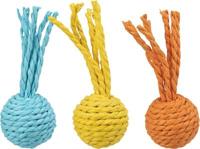 TRIXIE KATTENSPEELGOED RATELBAL PAPIEREN KOORD 4X11 CM 24 ST - thumbnail