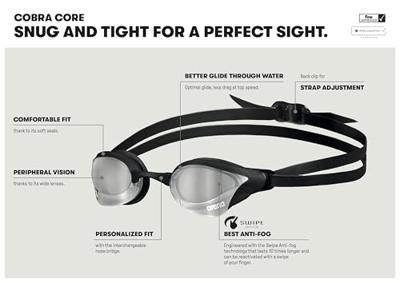 Arena cobra core swipe mirror - swimming goggles