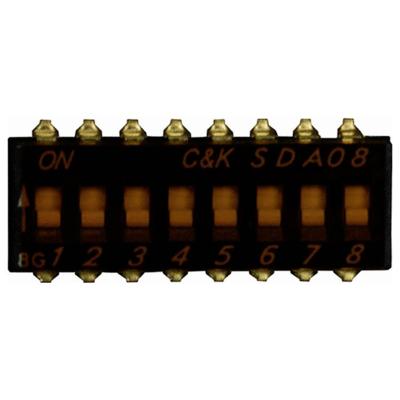 C & K Switches SDA08H0SB DIP Switch SDA Series DIP-schakelaar Aantal polen 8 1 stuk(s) Tube