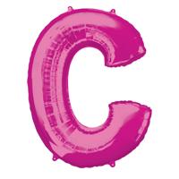 Amscan folieballon letter C 63 x 81 cm roze - thumbnail