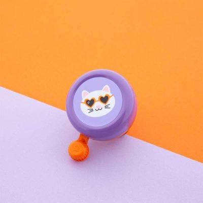 Qibbel Widek kinder bel poes funky cat oranje/paars op kaart