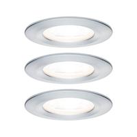Paulmann Inbouwlamp voor badkamer Set van 3 stuks GU10 19.5 W Aluminium (gedraaid) - thumbnail