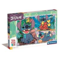 Clementoni legpuzzel super color maxi disney stitch, 104st. - thumbnail
