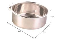 Trixie voerbak met schroefbevestiging rvs - thumbnail