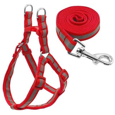 Kleine medium honden nylon reflecterende leiband lead set grootte: S (rood)