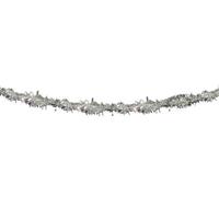 Brandvertragende slinger zilverkleurig folie 4 meter - thumbnail