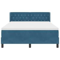 Boxspringbed met Matras Zwart 100x200 cm Fluweel Donkerblauw - thumbnail