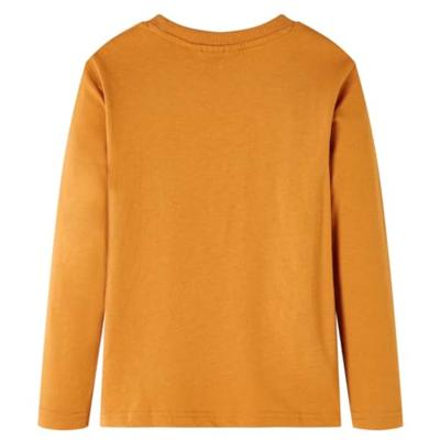 Kindershirt met lange mouwen gorillaprint 92 donkerokerkleurig