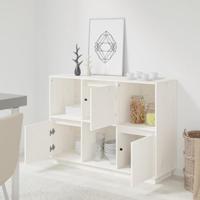 Dressoir 110,5x35x80 cm massief grenenhout wit - thumbnail
