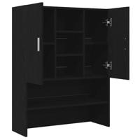 Wasmachinekast 70,5x25,5x90 cm zwart eikenkleurig - thumbnail
