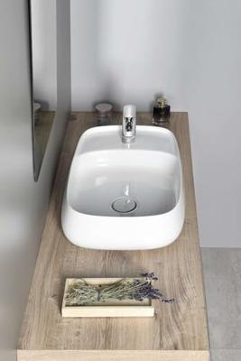 Waskom Sapho Aventin Rechthoek 60x40x15 cm Keramiek Wit (incl waste)